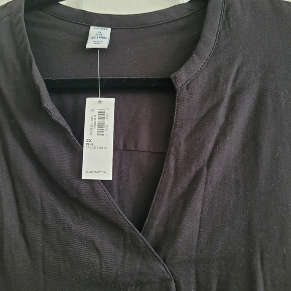 Black cross front blouse - Picture 3 of 5